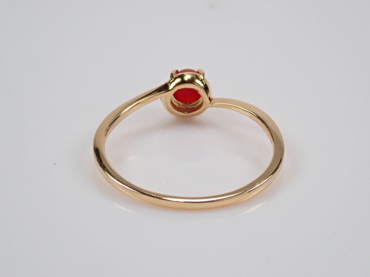 K18血赤珊瑚0.29ct リング - カラッツSTORE