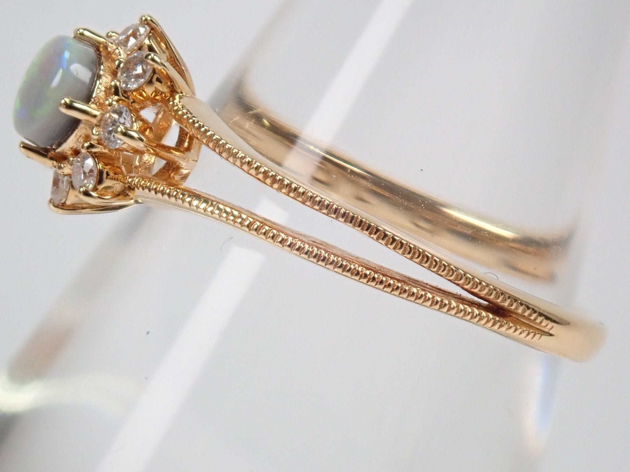 K18ブラックオパール0.2ct リング - KARATZ STORE|カラッツSTORE