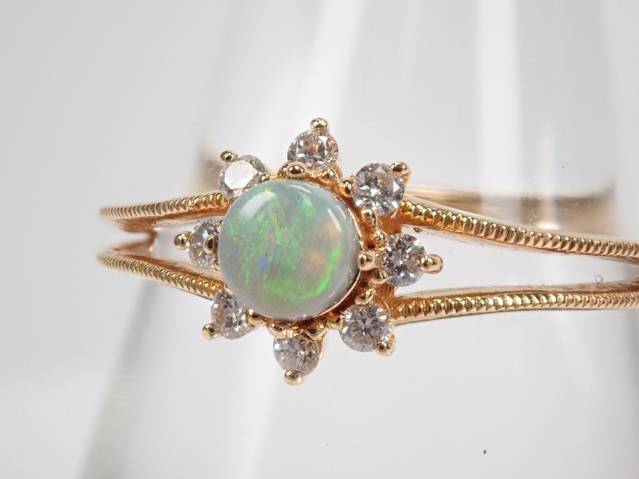 K18ブラックオパール0.2ct リング - KARATZ STORE|カラッツSTORE