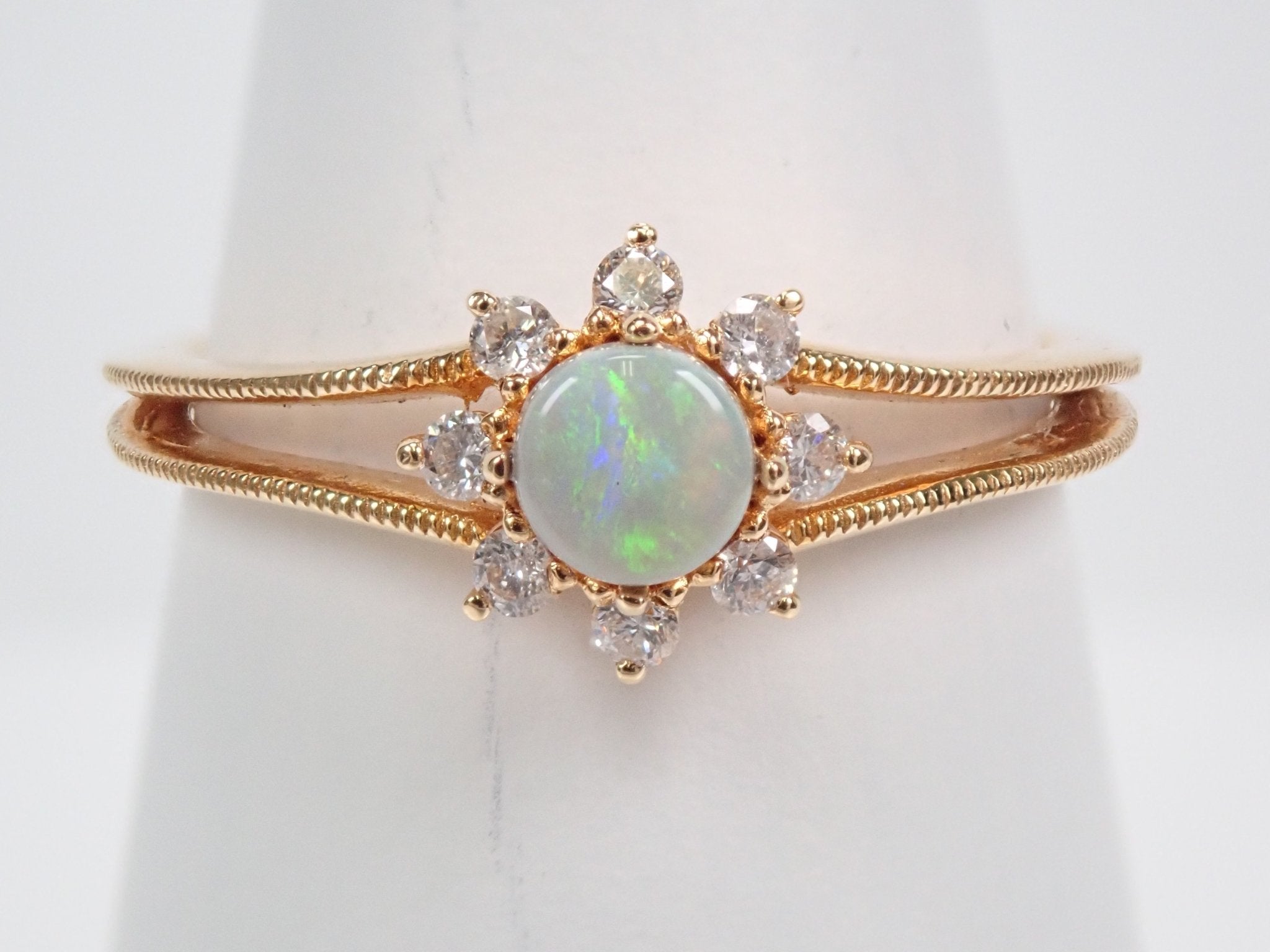 K18ブラックオパール0.2ct リング - KARATZ STORE|カラッツSTORE
