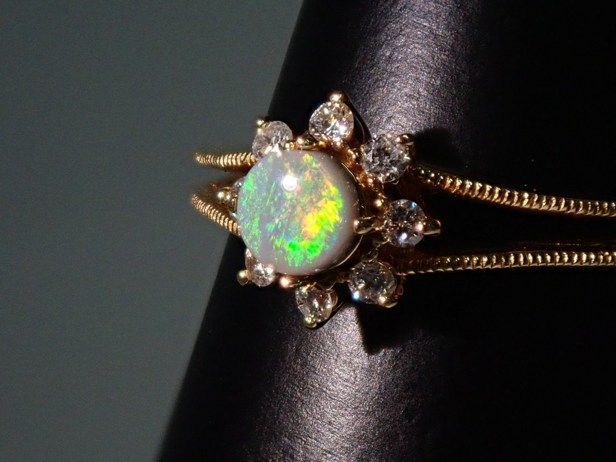 K18ブラックオパール0.2ct リング - KARATZ STORE|カラッツSTORE