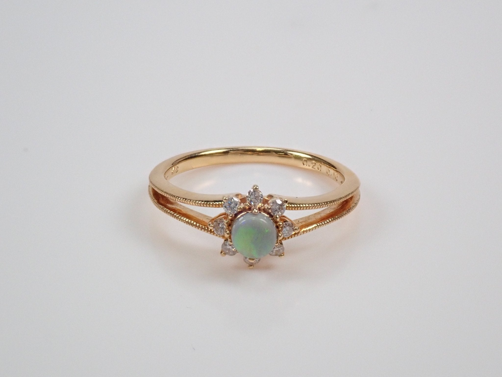 K18ブラックオパール0.2ct リング - KARATZ STORE|カラッツSTORE
