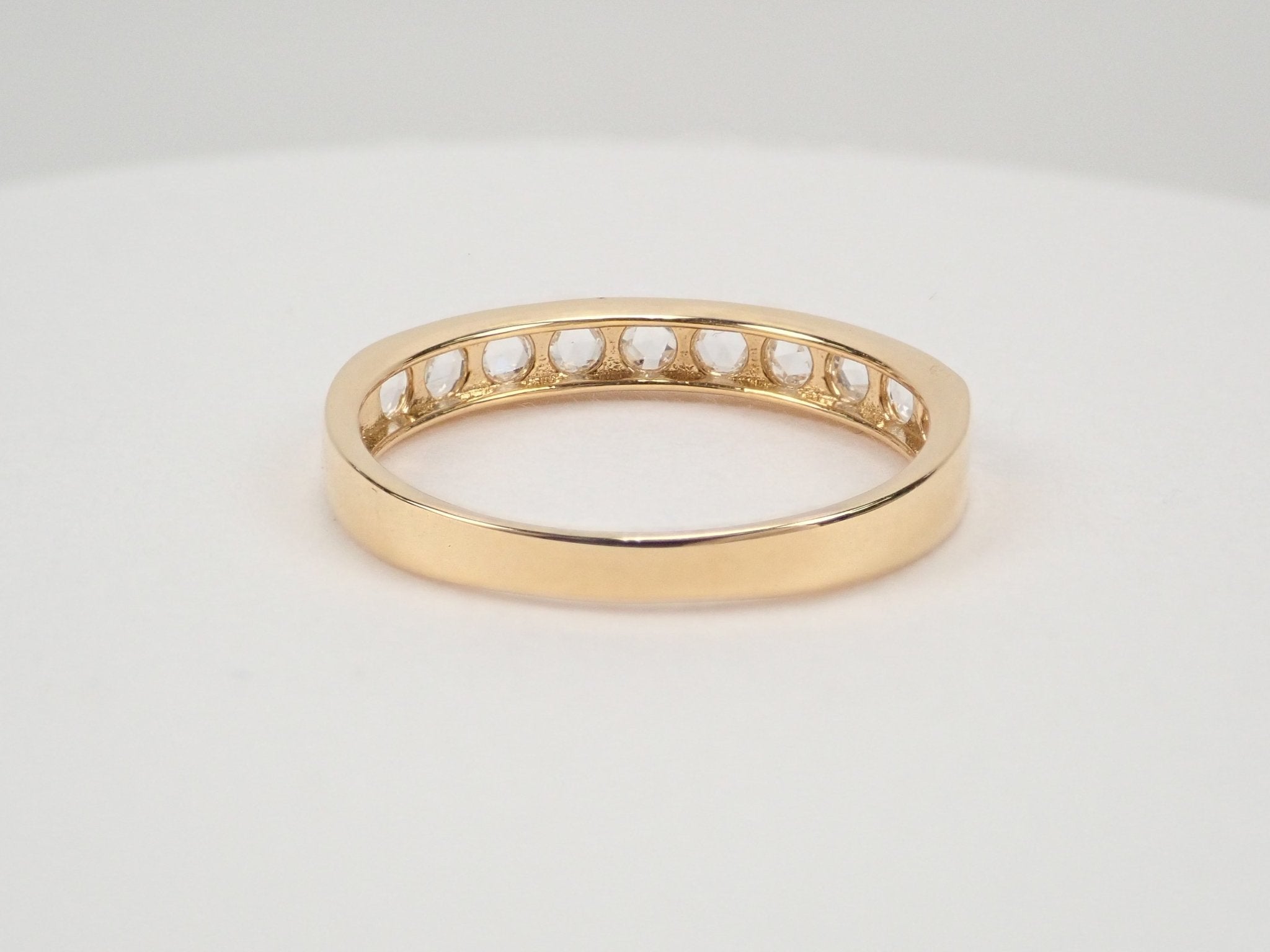 K18ローズカットダイヤモンド0.30ct ハーフエタニティリング - KARATZ STORE|カラッツSTORE