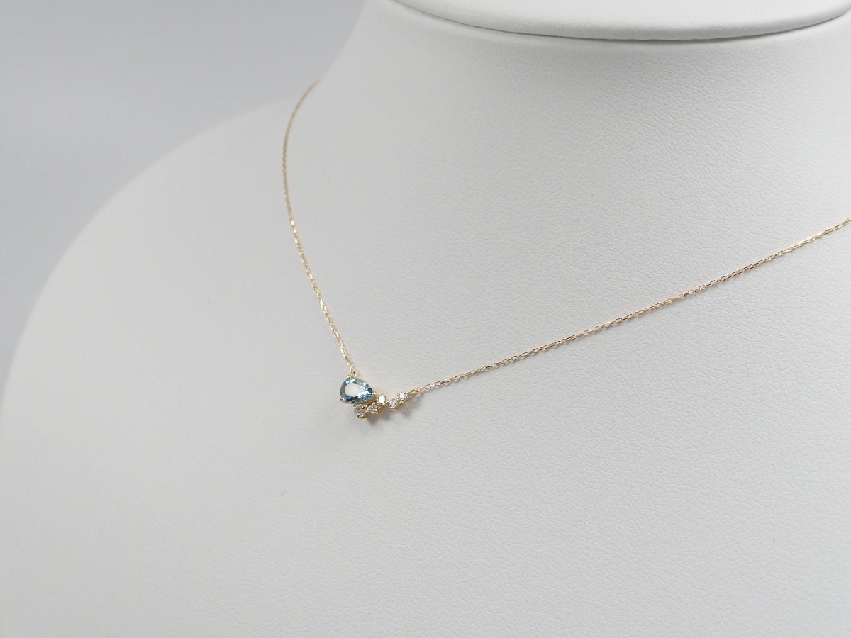 K18アクアマリン0.30ct ペンダント(ネックレス) - カラッツSTORE
