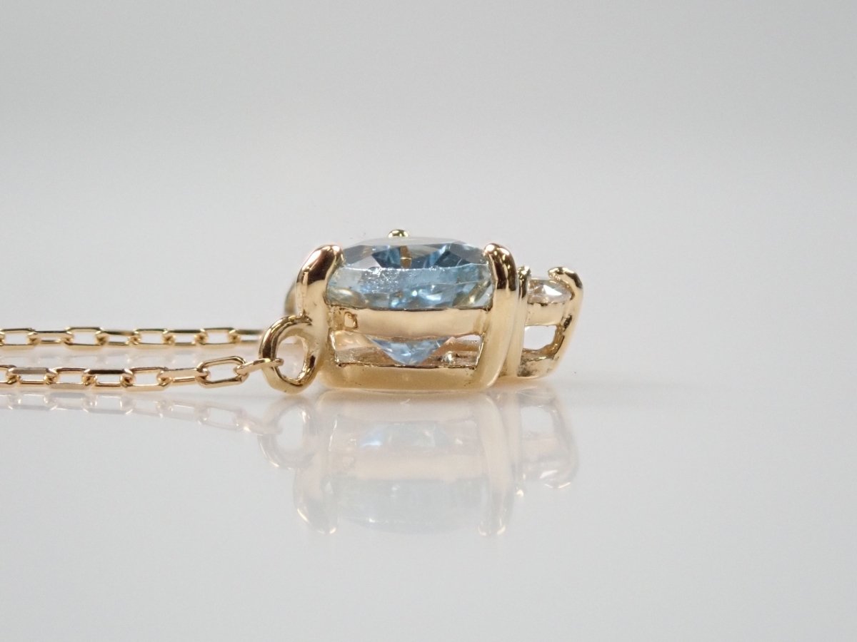 K18アクアマリン0.30ct ペンダント(ネックレス) - カラッツSTORE