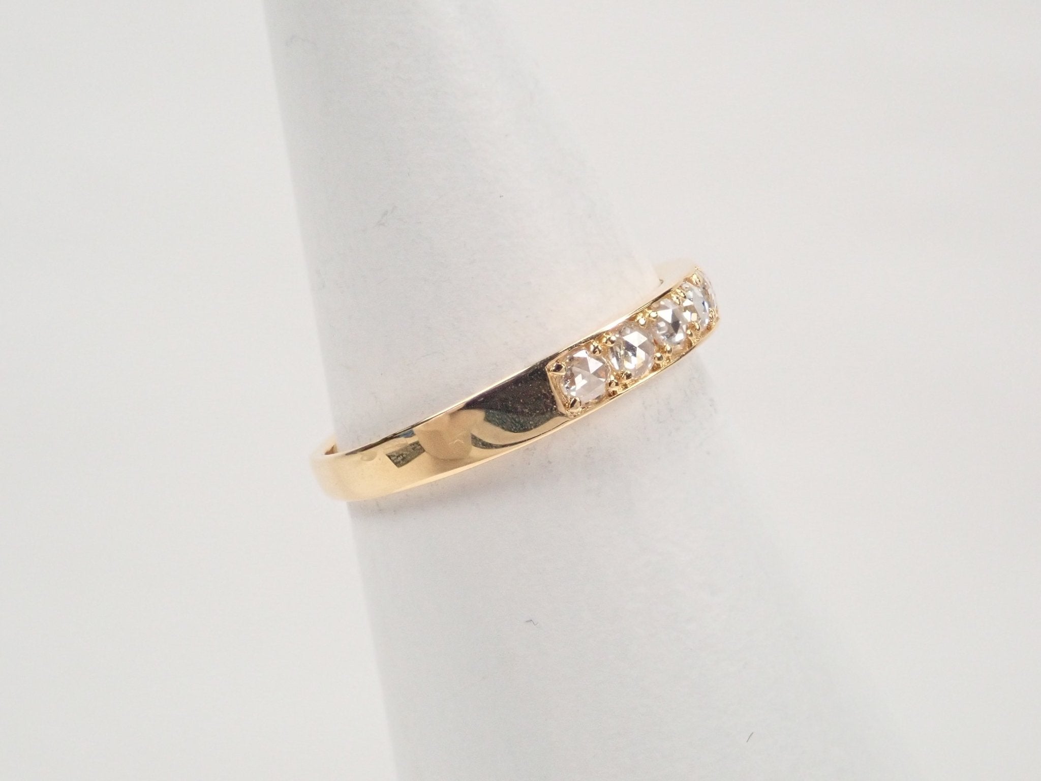 K18ローズカットダイヤモンド0.30ct ハーフエタニティリング - KARATZ STORE|カラッツSTORE
