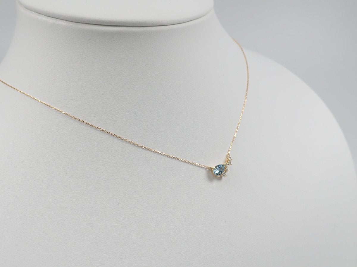 K18アクアマリン0.30ct ペンダント(ネックレス) - カラッツSTORE