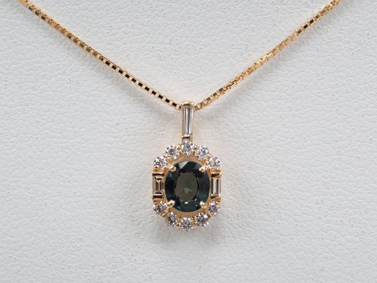 K18カラーチェンジガーネット0.533ct ペンダント（ネックレス）