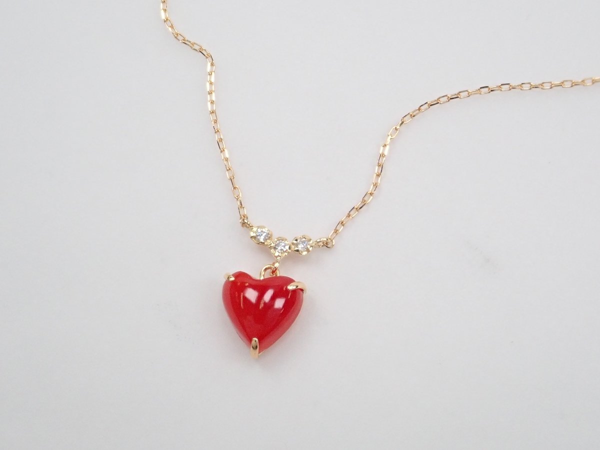 K18血赤珊瑚0.60ct ペンダント(ネックレス) - カラッツSTORE