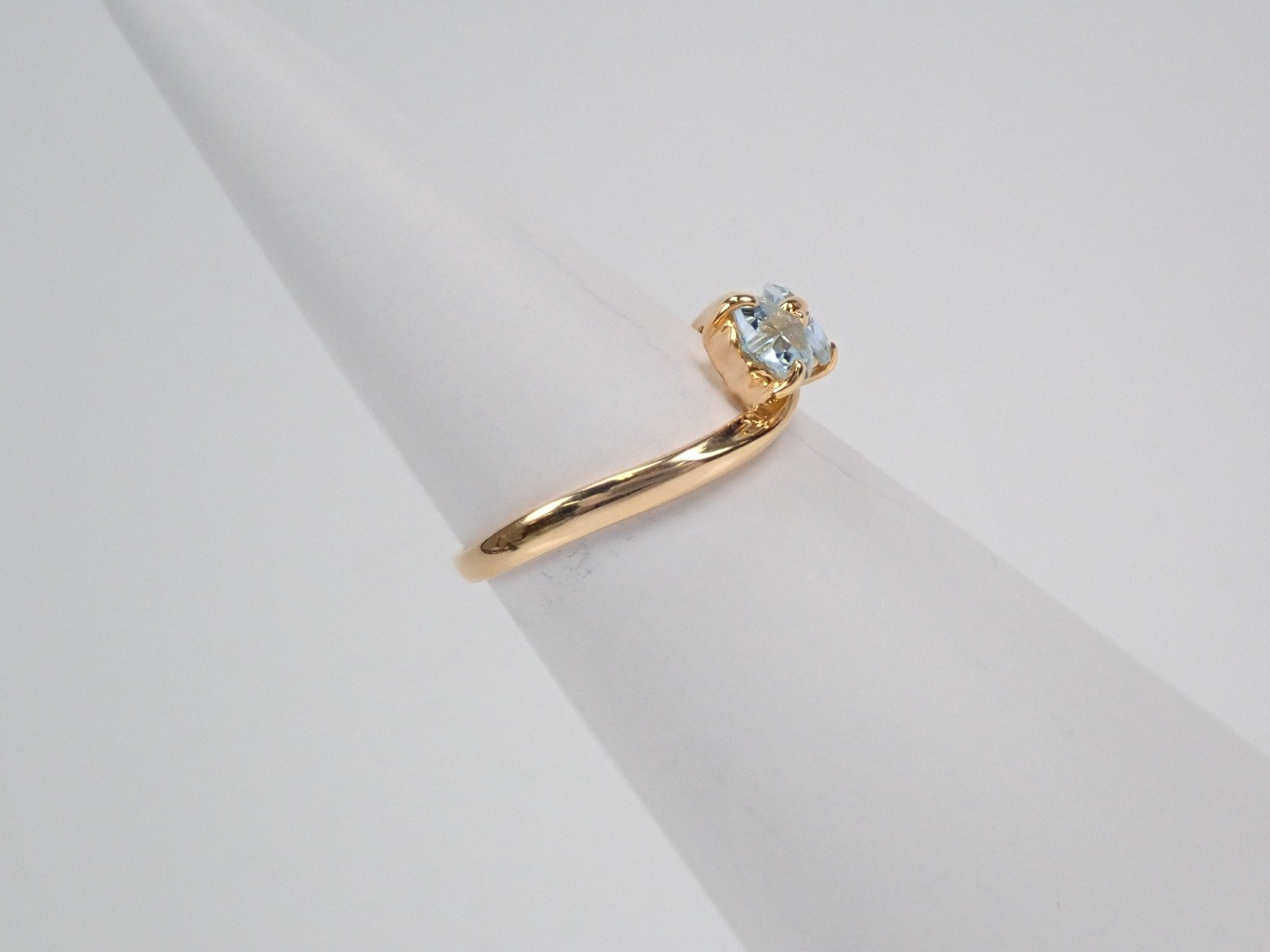 K18アクアマリン0.65ct リング - KARATZ STORE|カラッツSTORE