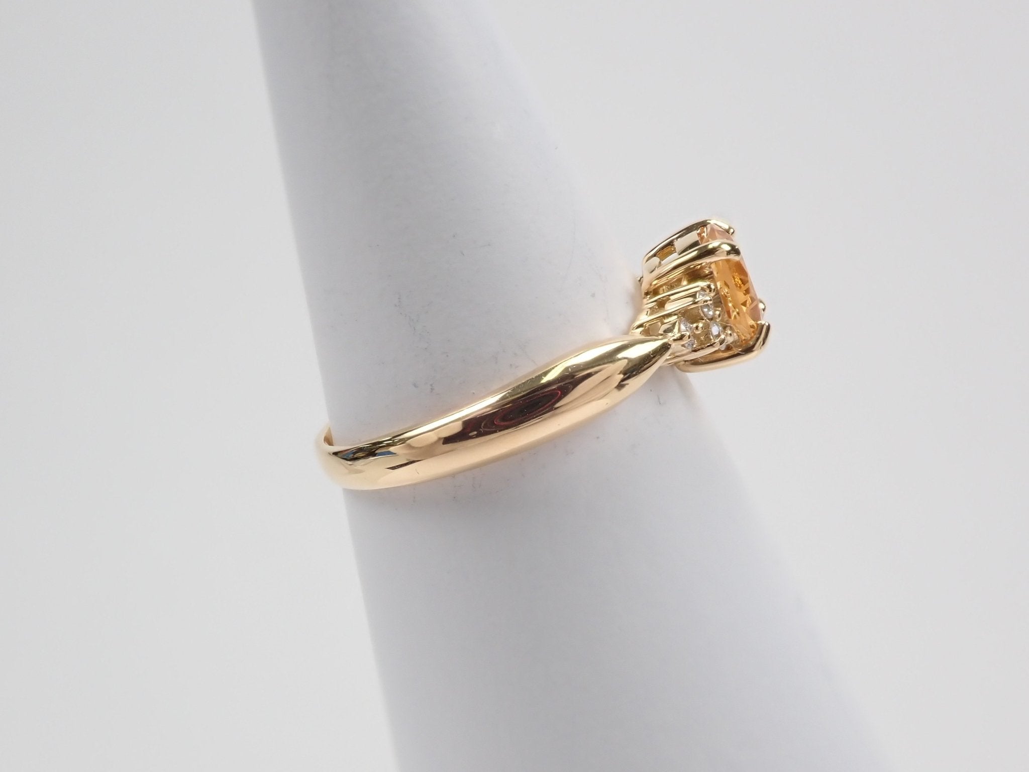 K18シトリン0.66ct リング(ダンデライオンカット) - KARATZ STORE|カラッツSTORE