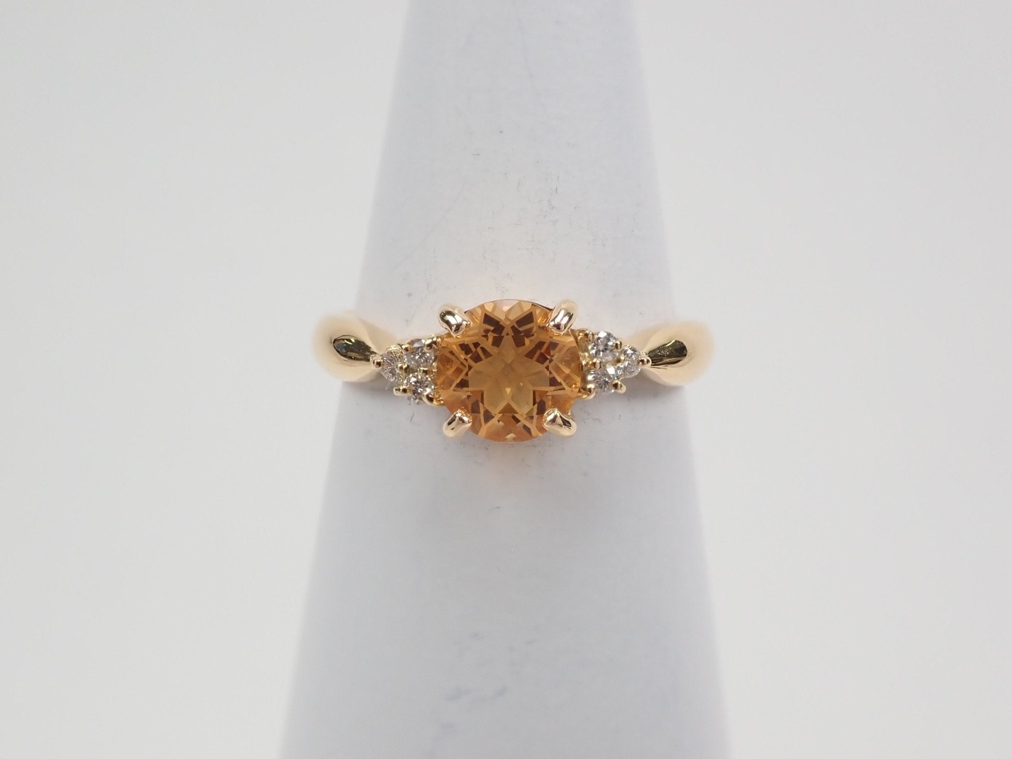 K18シトリン0.66ct リング(ダンデライオンカット) - KARATZ STORE|カラッツSTORE