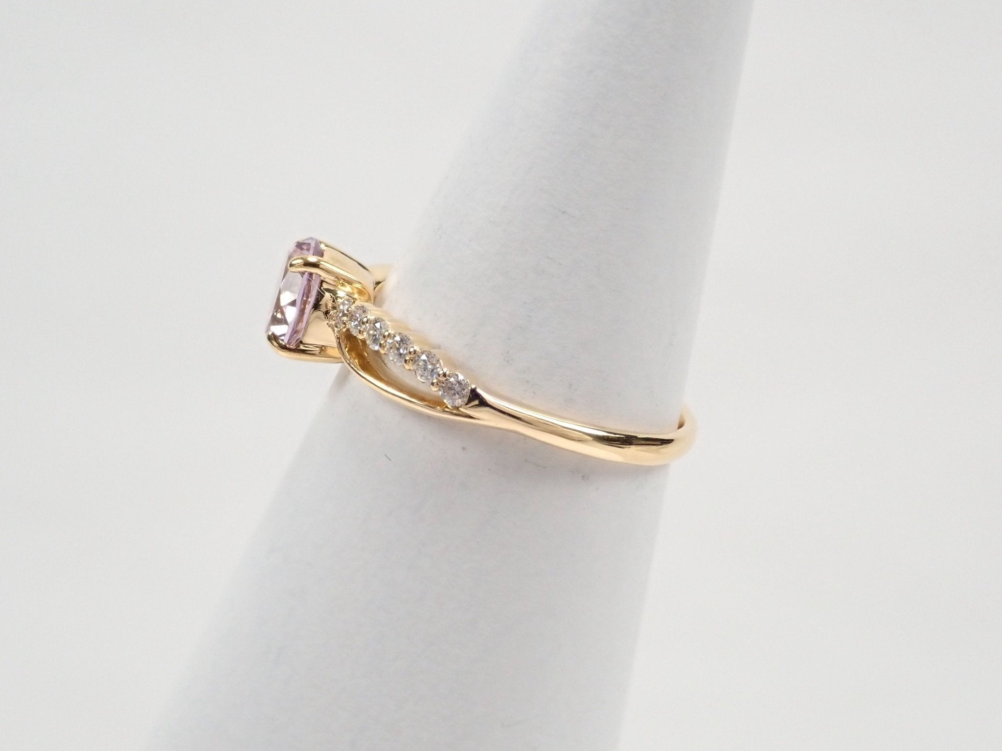 K18アメジスト0.67ct リング(さくらインカット) - KARATZ STORE|カラッツSTORE