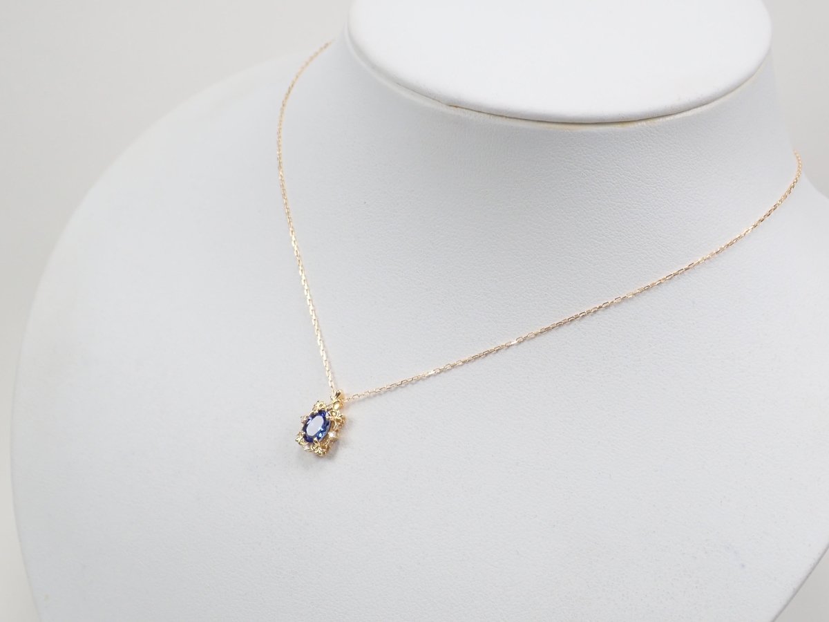 K18タンザナイト0.76ct ペンダント(ネックレス) - カラッツSTORE