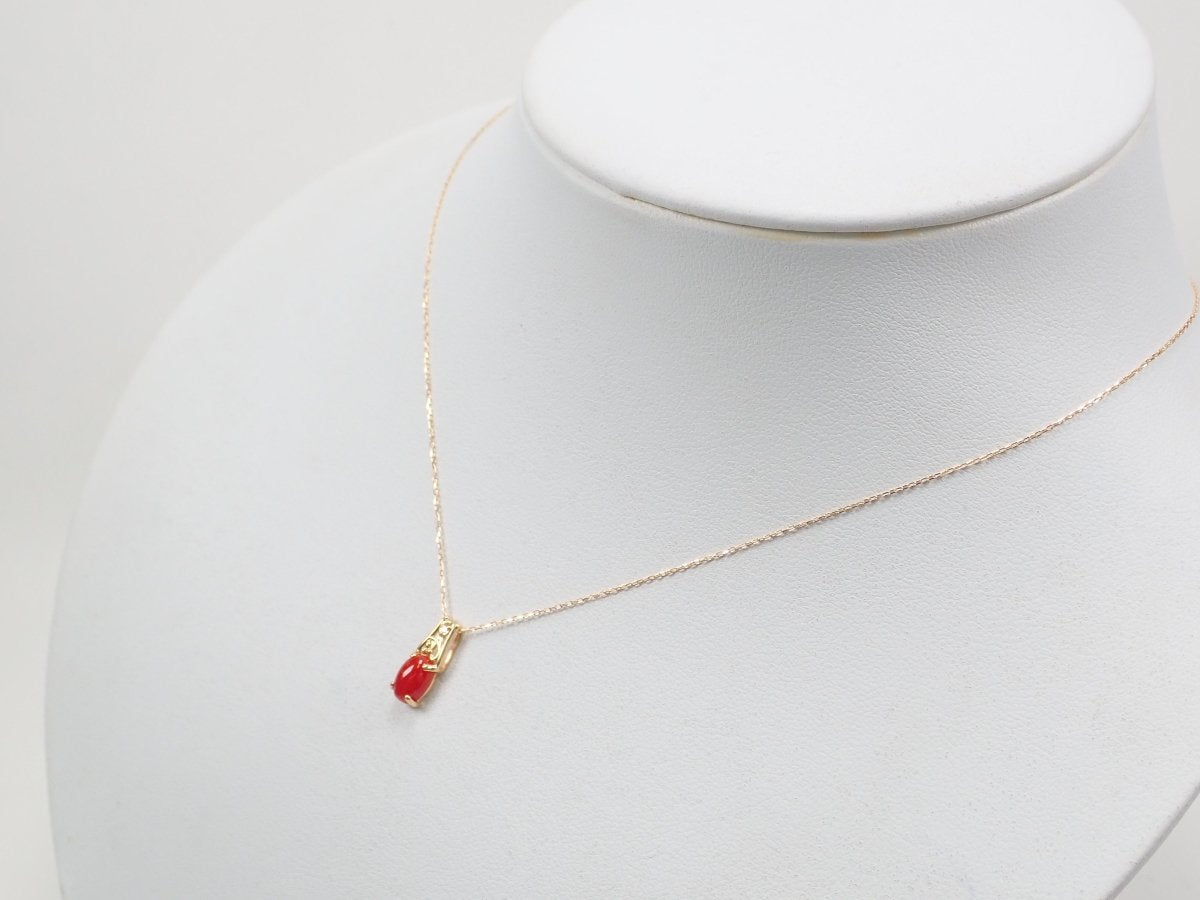 K18血赤珊瑚0.77ct ペンダント(ネックレス) - カラッツSTORE