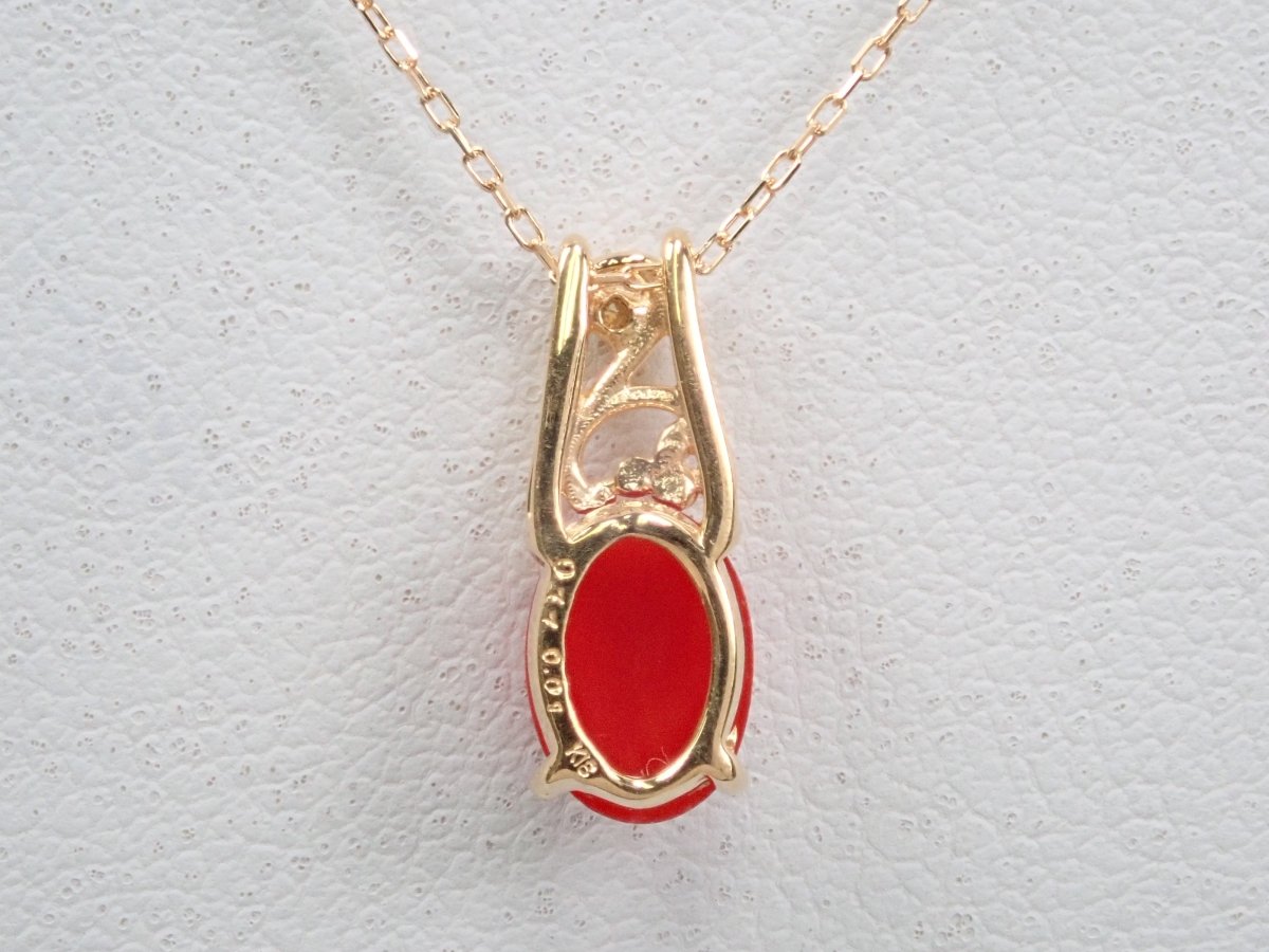 K18血赤珊瑚0.77ct ペンダント(ネックレス) - カラッツSTORE