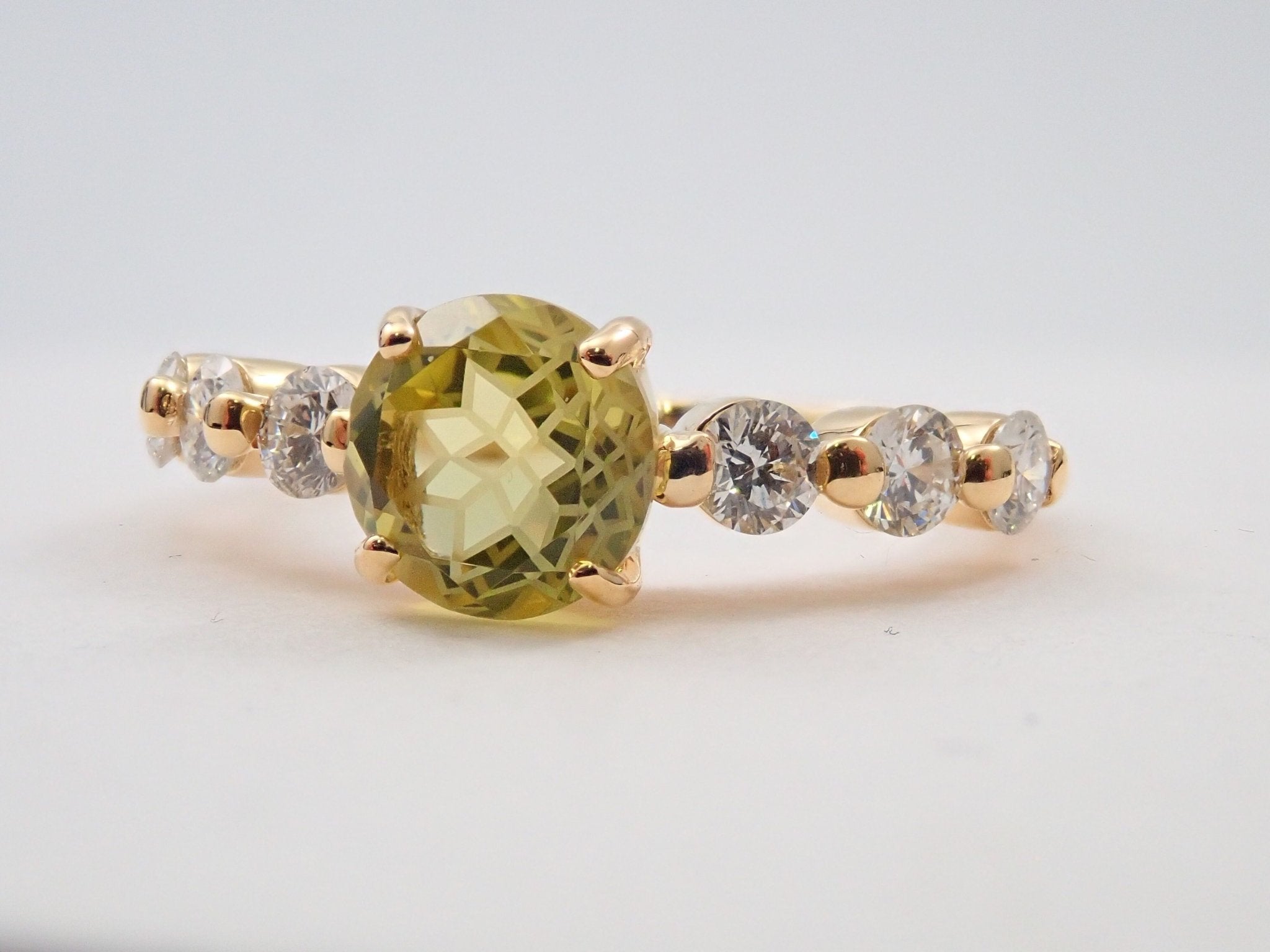 K18レモンクォーツ0.82ct リング(ダンデライオン) - KARATZ STORE|カラッツSTORE