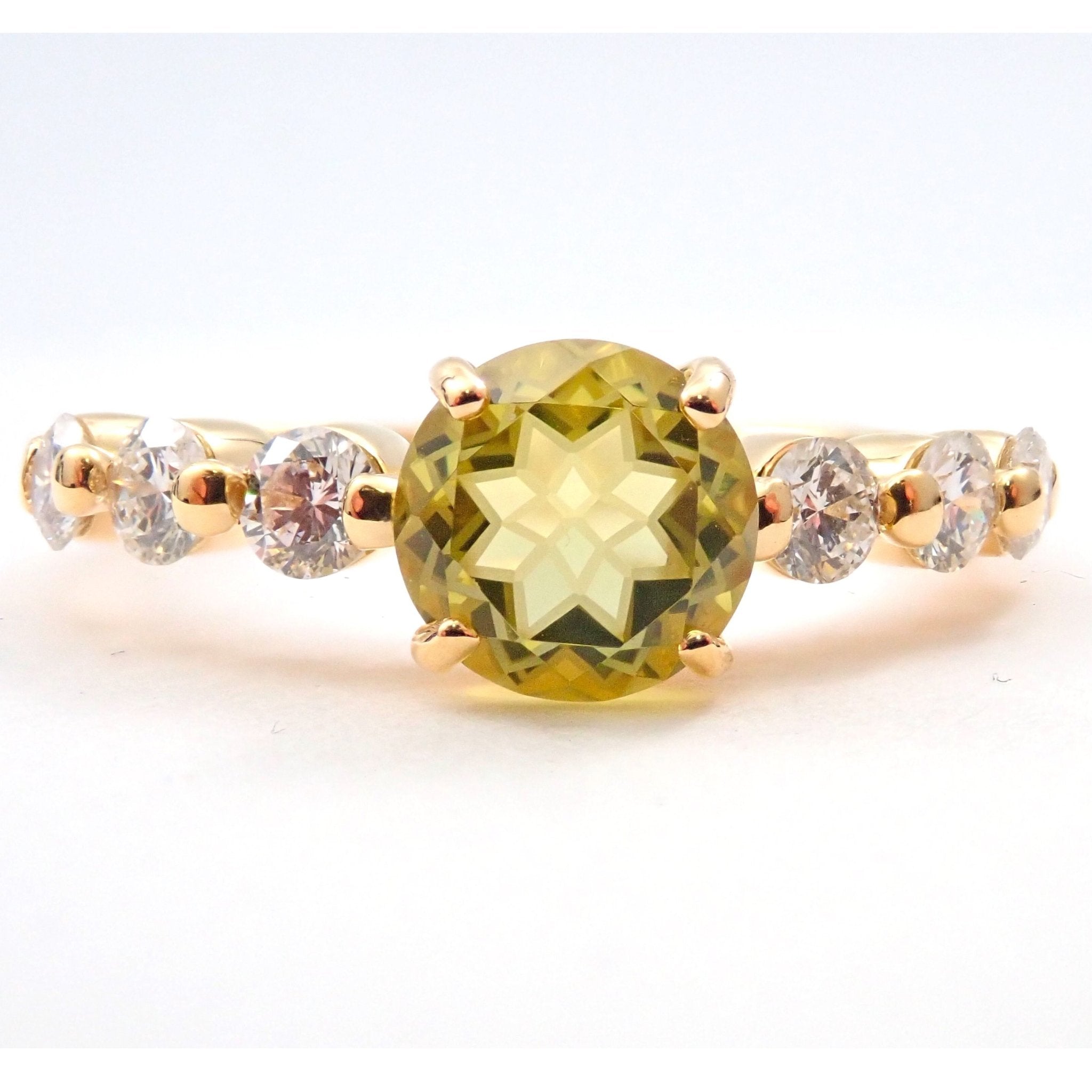 K18レモンクォーツ0.82ct リング(ダンデライオン) - KARATZ STORE|カラッツSTORE