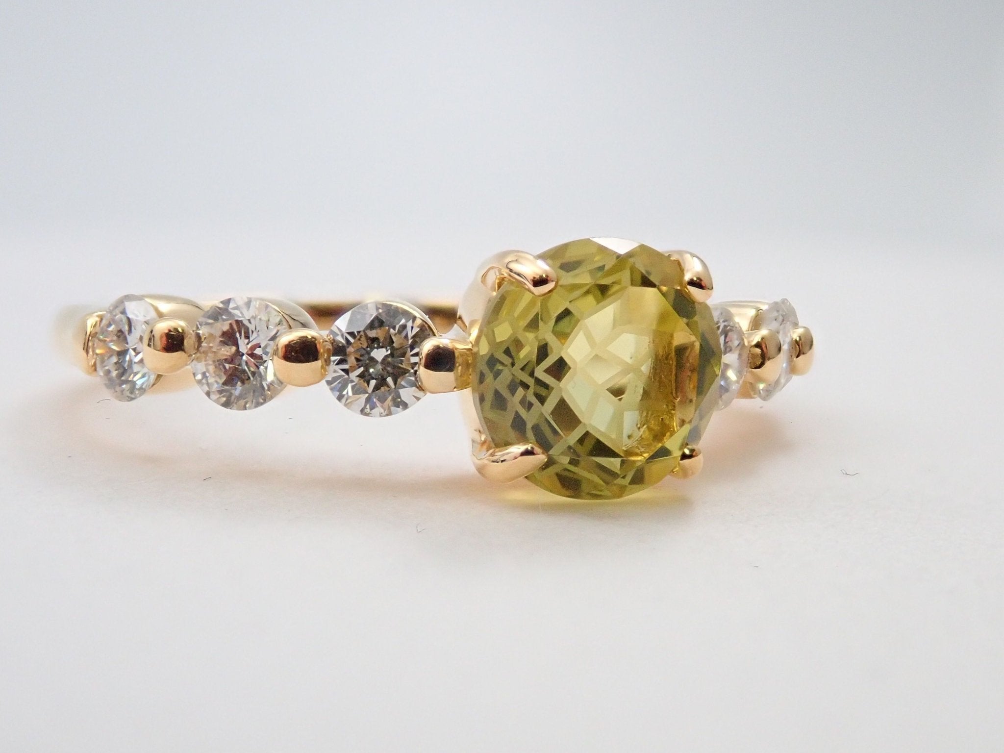 K18レモンクォーツ0.82ct リング(ダンデライオン) - KARATZ STORE|カラッツSTORE