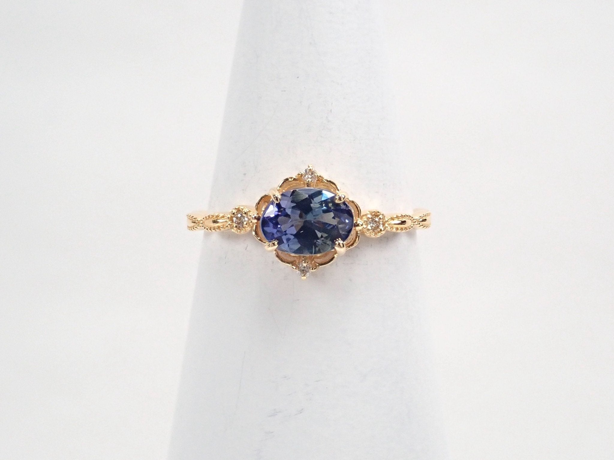 K18バイカラータンザナイト0.84ct ダイヤモンドリング - KARATZ STORE|カラッツSTORE