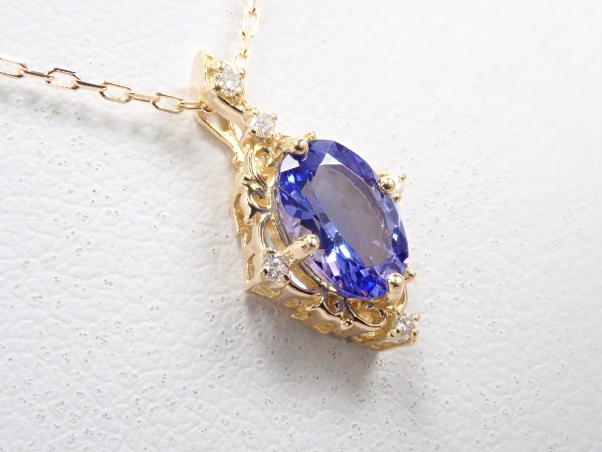 K18タンザナイト0.85ct ペンダント(ネックレス) - カラッツSTORE