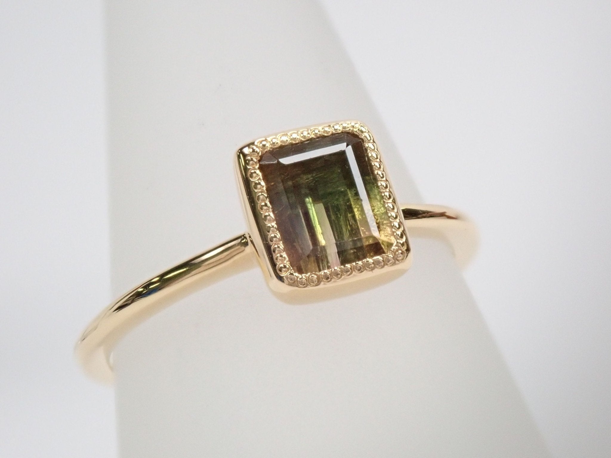K18バイカラートルマリン1.087ct リング - KARATZ STORE|カラッツSTORE