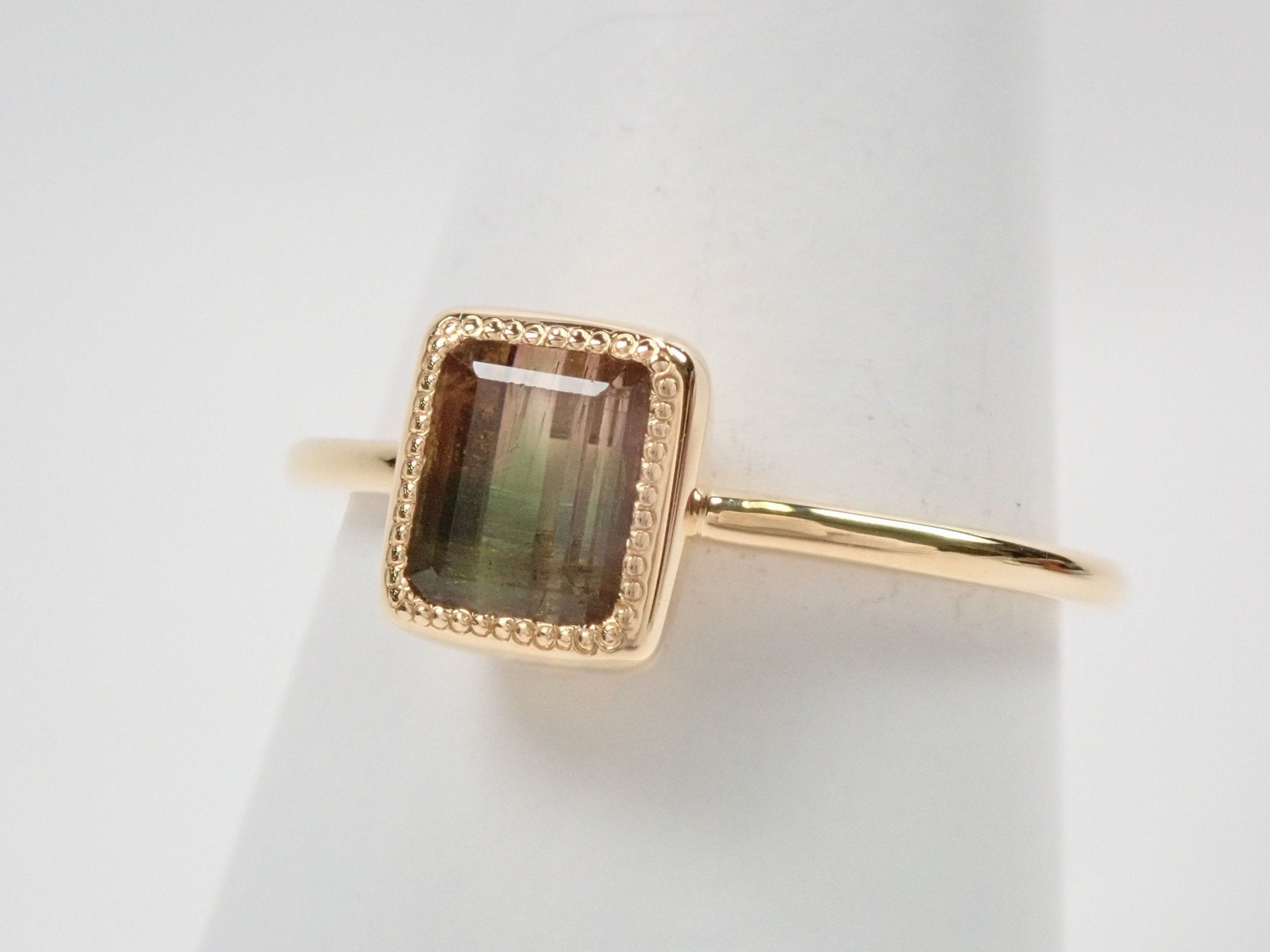 K18バイカラートルマリン1.087ct リング - KARATZ STORE|カラッツSTORE