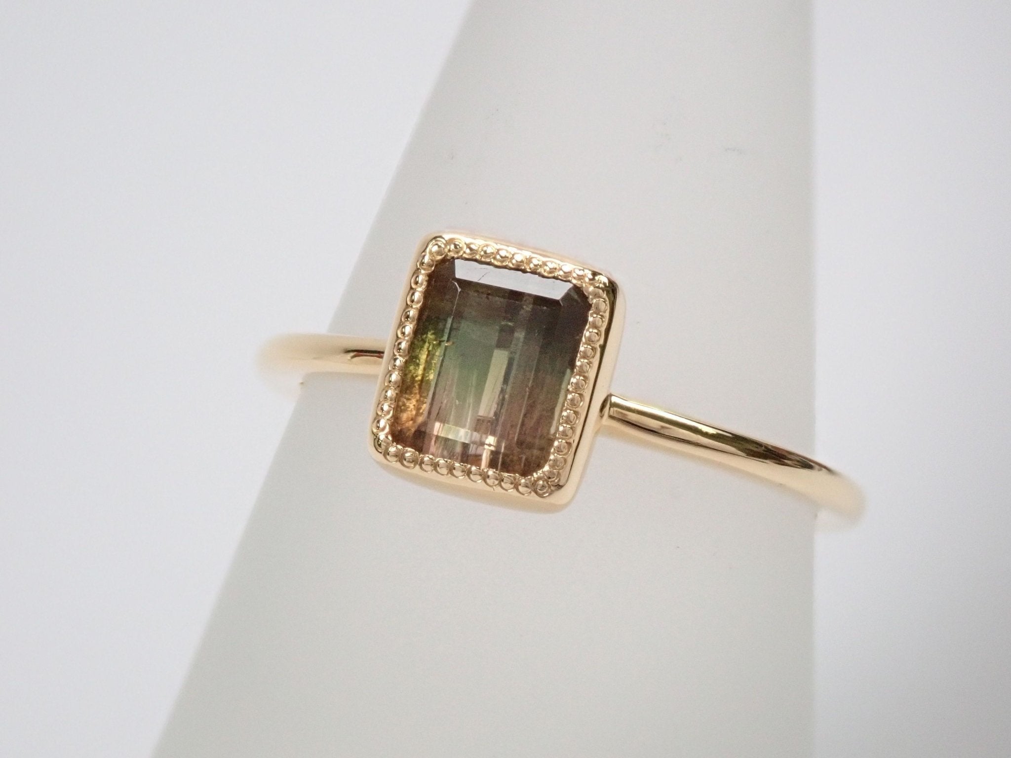 K18バイカラートルマリン1.087ct リング - KARATZ STORE|カラッツSTORE