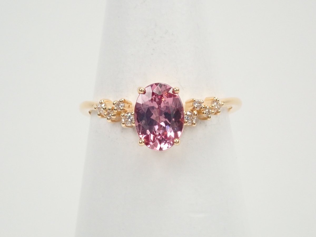 K18シャンパンガーネット1.17ct リング