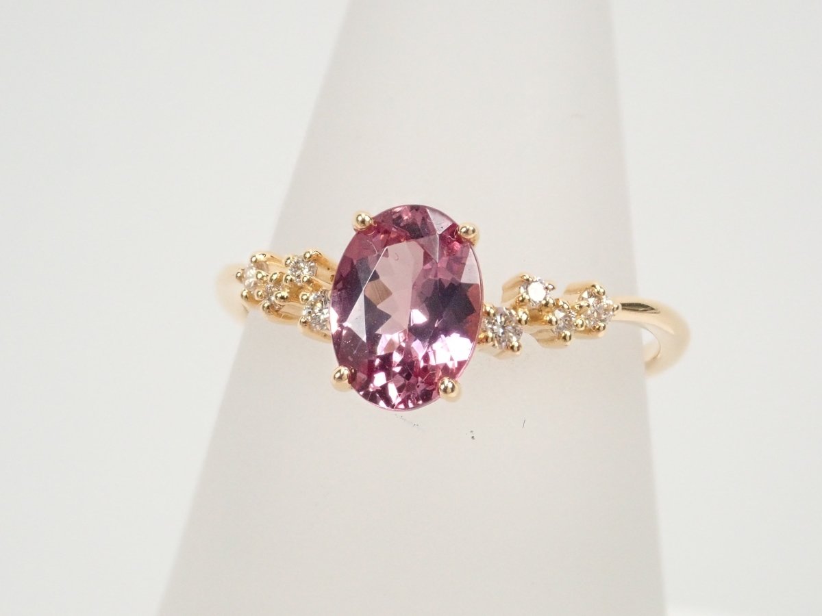 K18シャンパンガーネット1.17ct リング - KARATZ STORE|カラッツSTORE