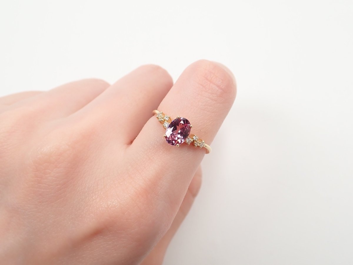 K18シャンパンガーネット1.17ct リング - KARATZ STORE|カラッツSTORE