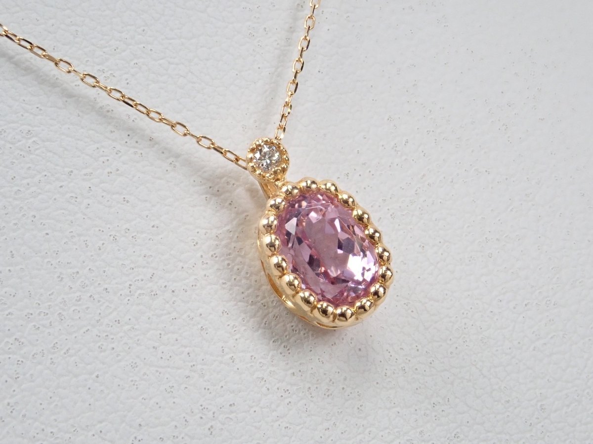 K18クンツァイト1.1ct ペンダント(ネックレス) - カラッツSTORE