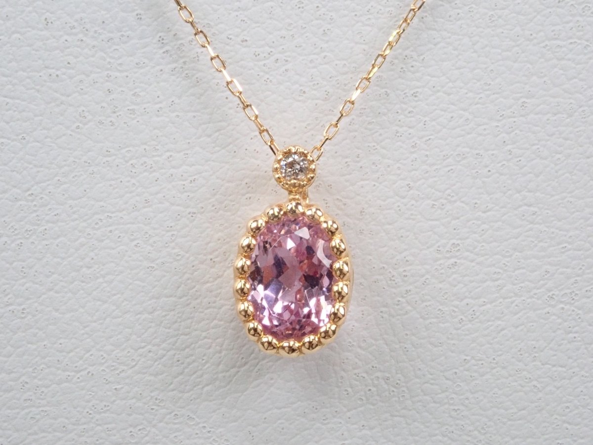 K18クンツァイト1.1ct ペンダント（ネックレス）