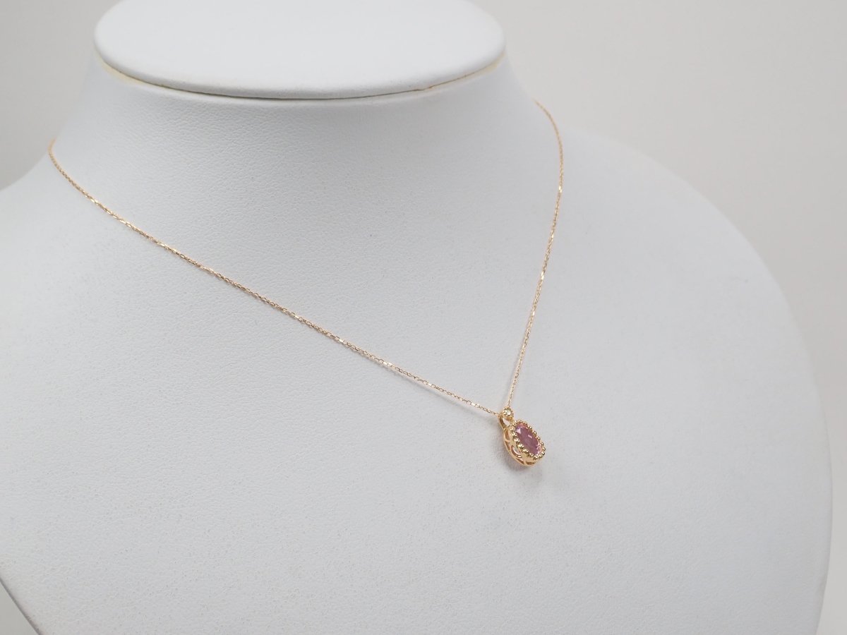K18クンツァイト1.1ct ペンダント(ネックレス) - カラッツSTORE