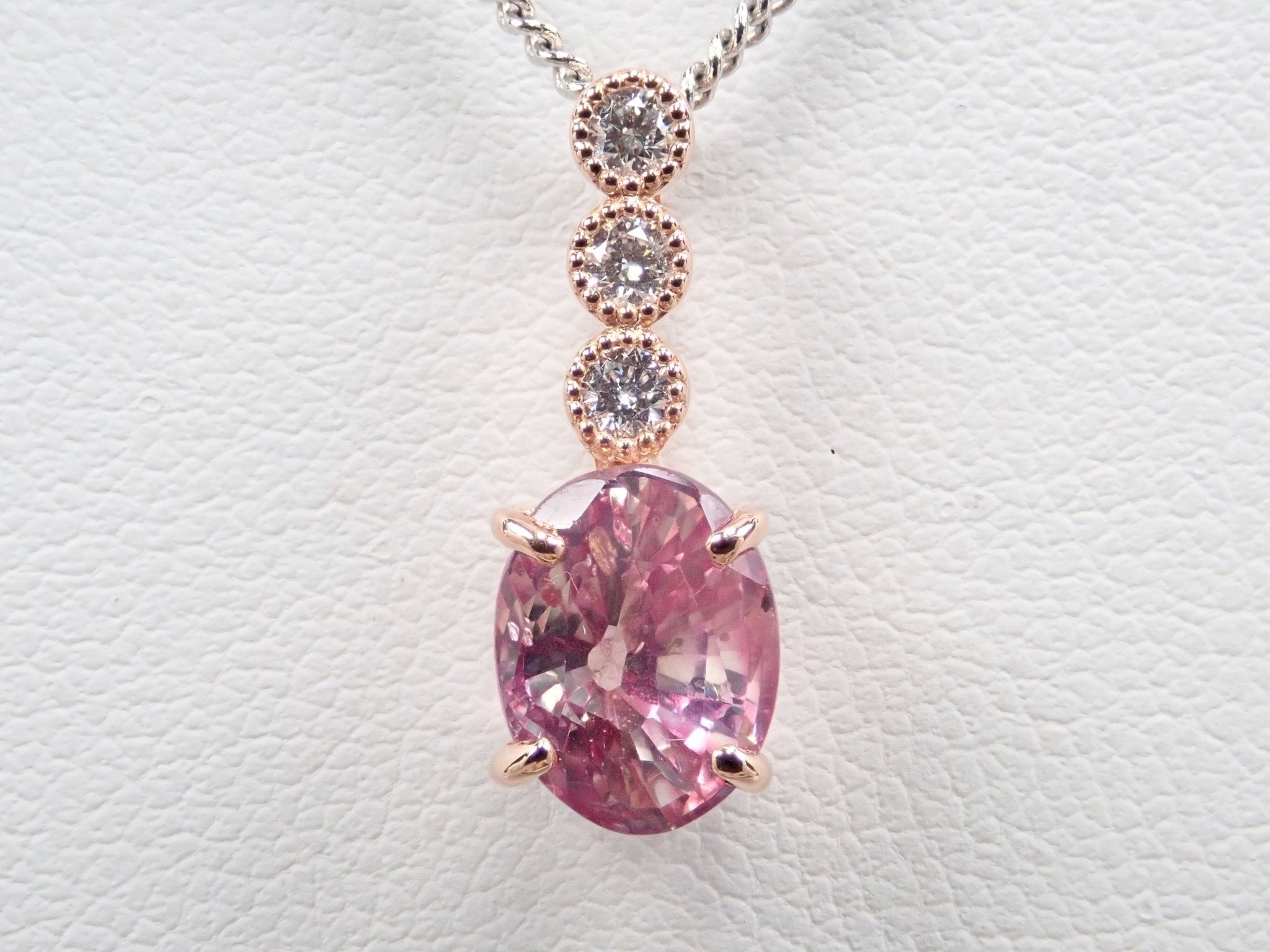 K18ピンクサファイア2.480ct ペンダントトップ(ネックレストップ) - KARATZ STORE|カラッツSTORE