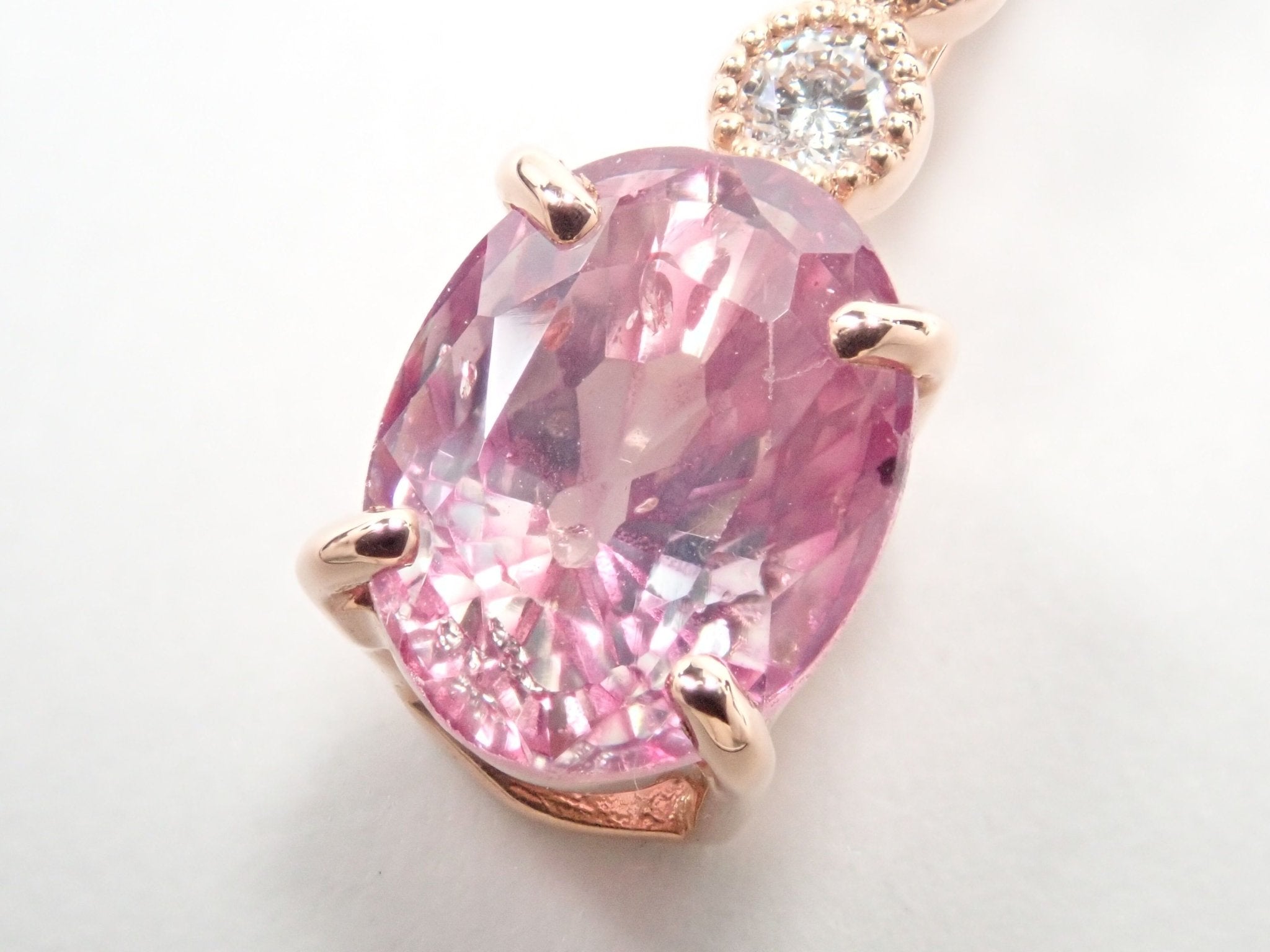 K18ピンクサファイア2.480ct ペンダントトップ(ネックレストップ) - KARATZ STORE|カラッツSTORE