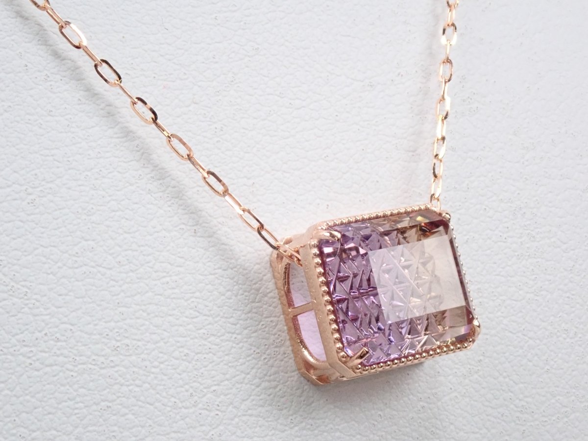 【甲州貴石切子】K18アメトリン4.7190ct ペンダント(ネックレス)日独鑑付 - カラッツSTORE