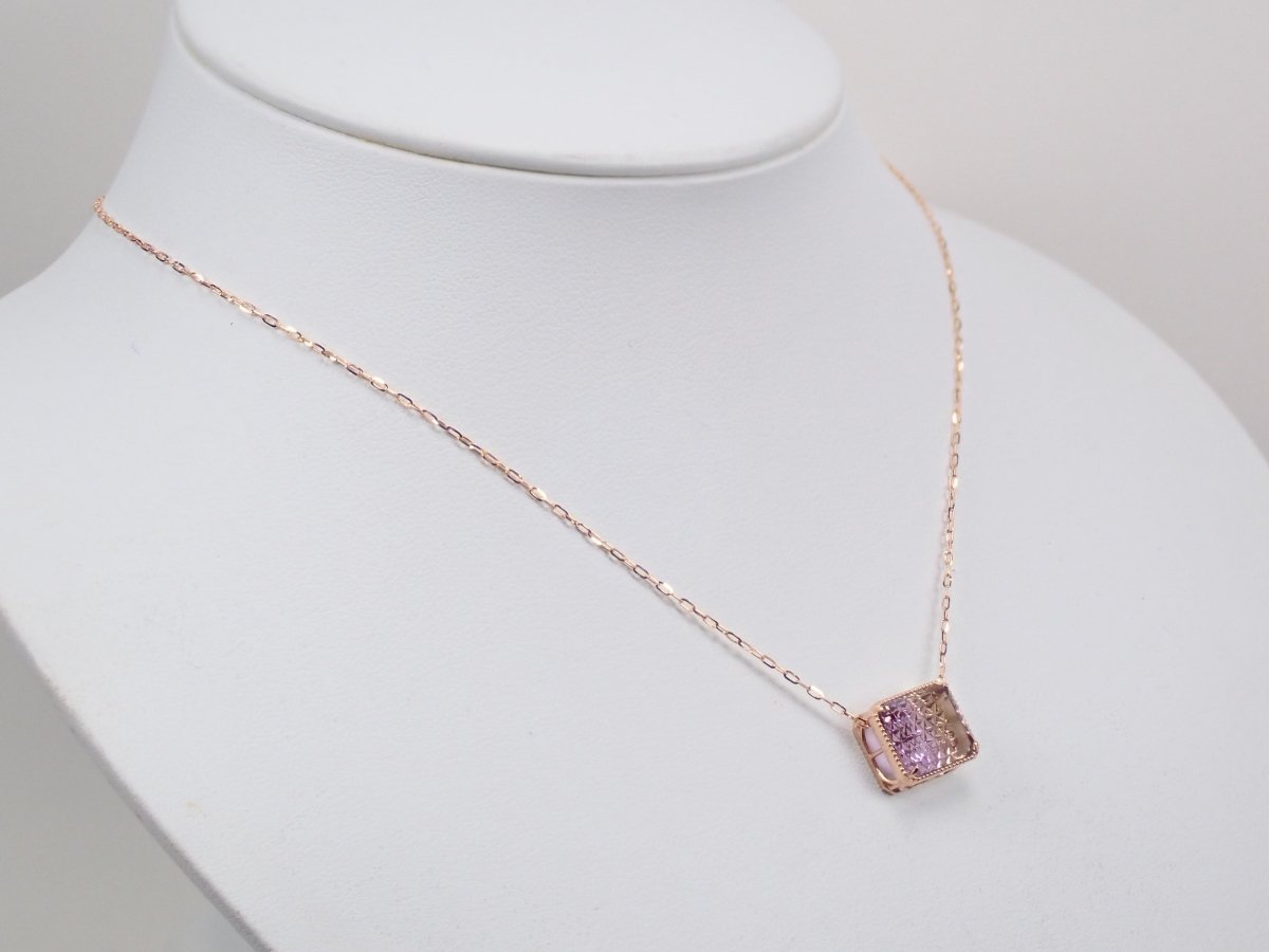 【甲州貴石切子】K18アメトリン4.7190ct ペンダント(ネックレス)日独鑑付 - カラッツSTORE