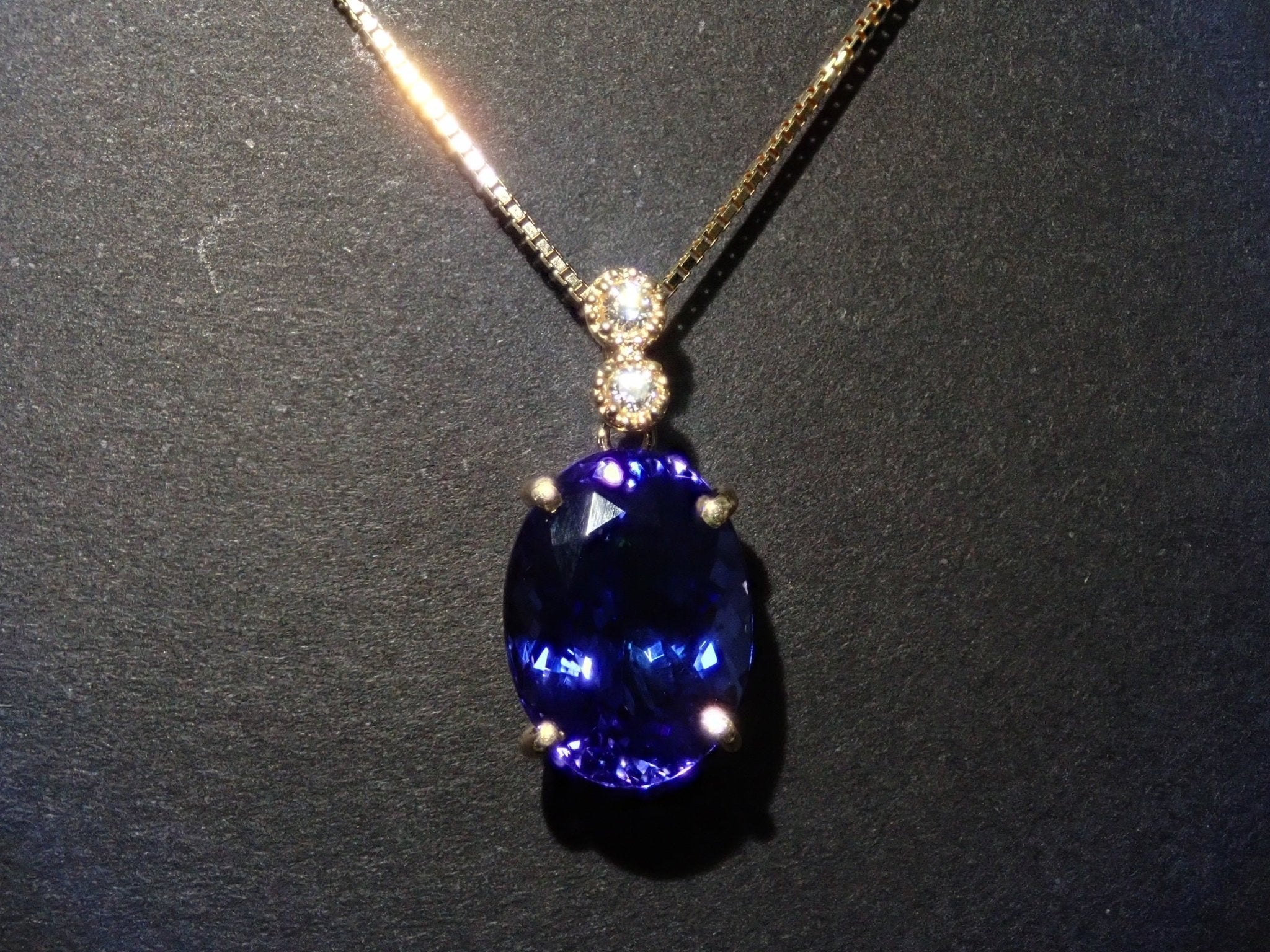 K18タンザナイト5.42ct ペンダント(ネックレス) - KARATZ STORE|カラッツSTORE