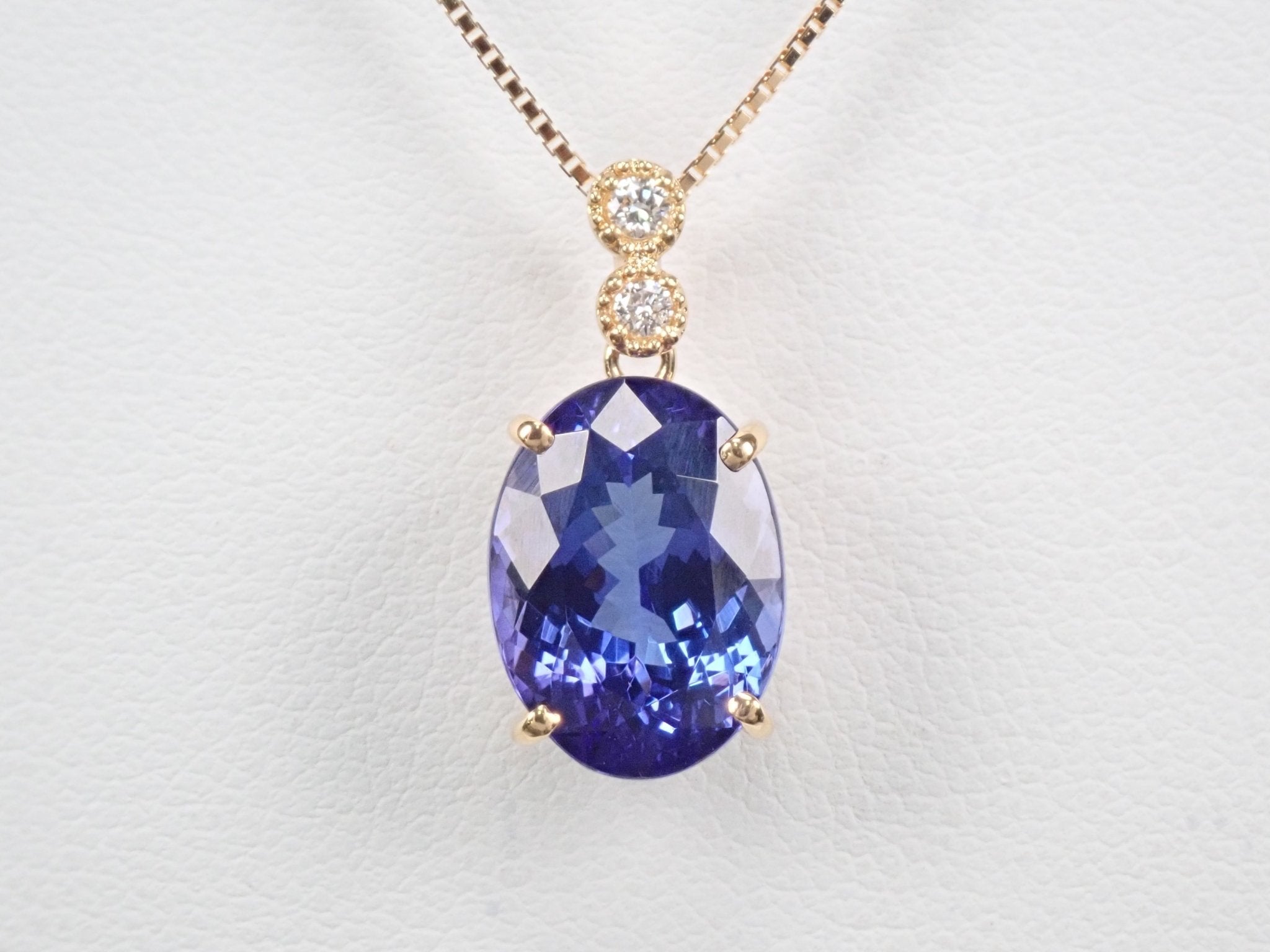 K18タンザナイト5.42ct ペンダント(ネックレス) - KARATZ STORE|カラッツSTORE