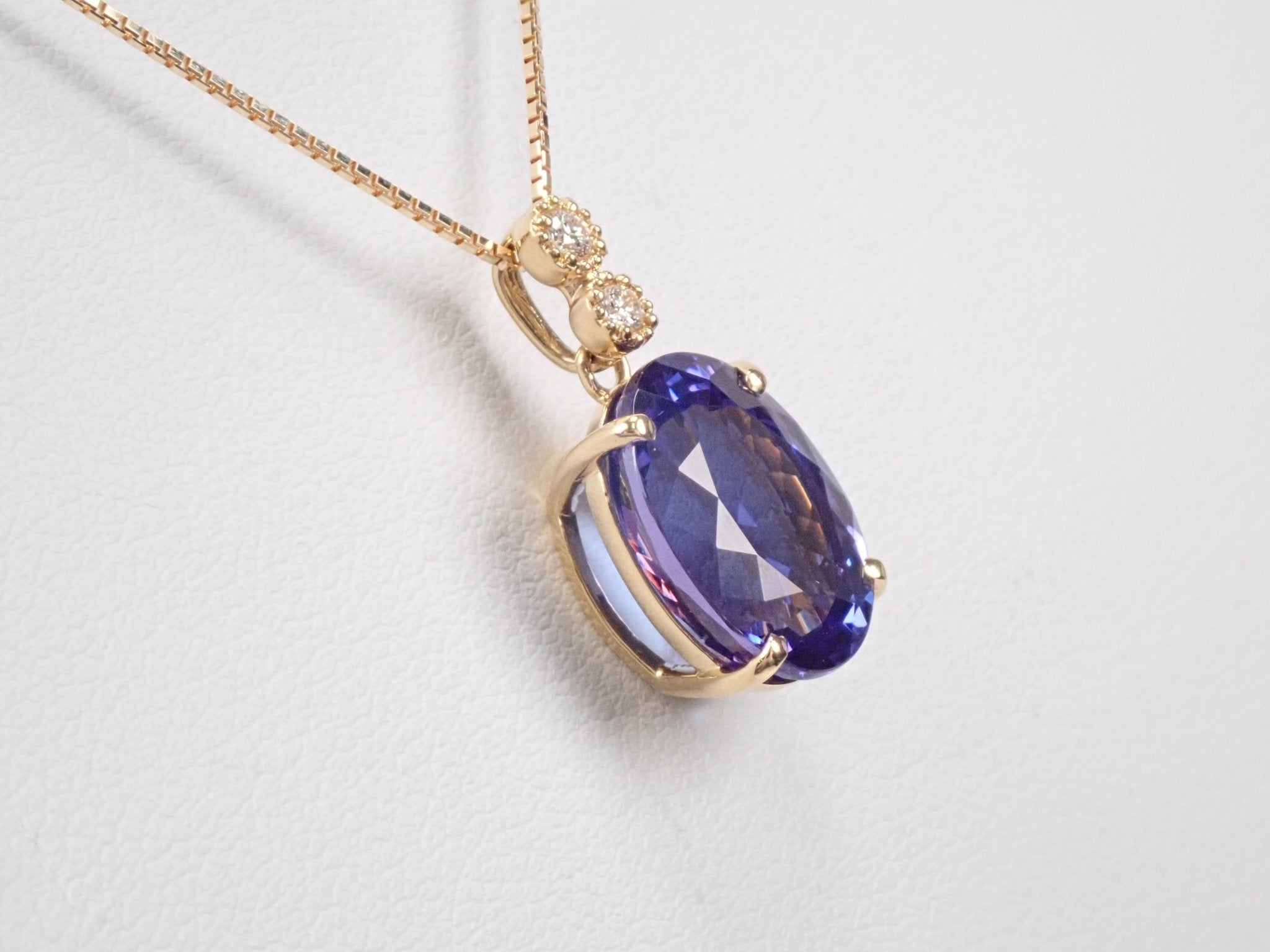 K18タンザナイト5.42ct ペンダント(ネックレス) - KARATZ STORE|カラッツSTORE