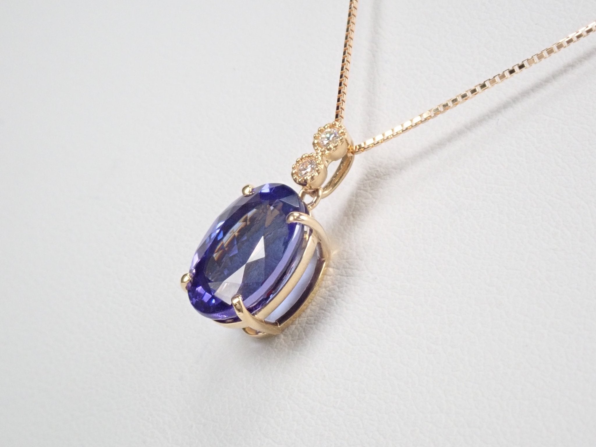K18タンザナイト5.42ct ペンダント(ネックレス) - KARATZ STORE|カラッツSTORE