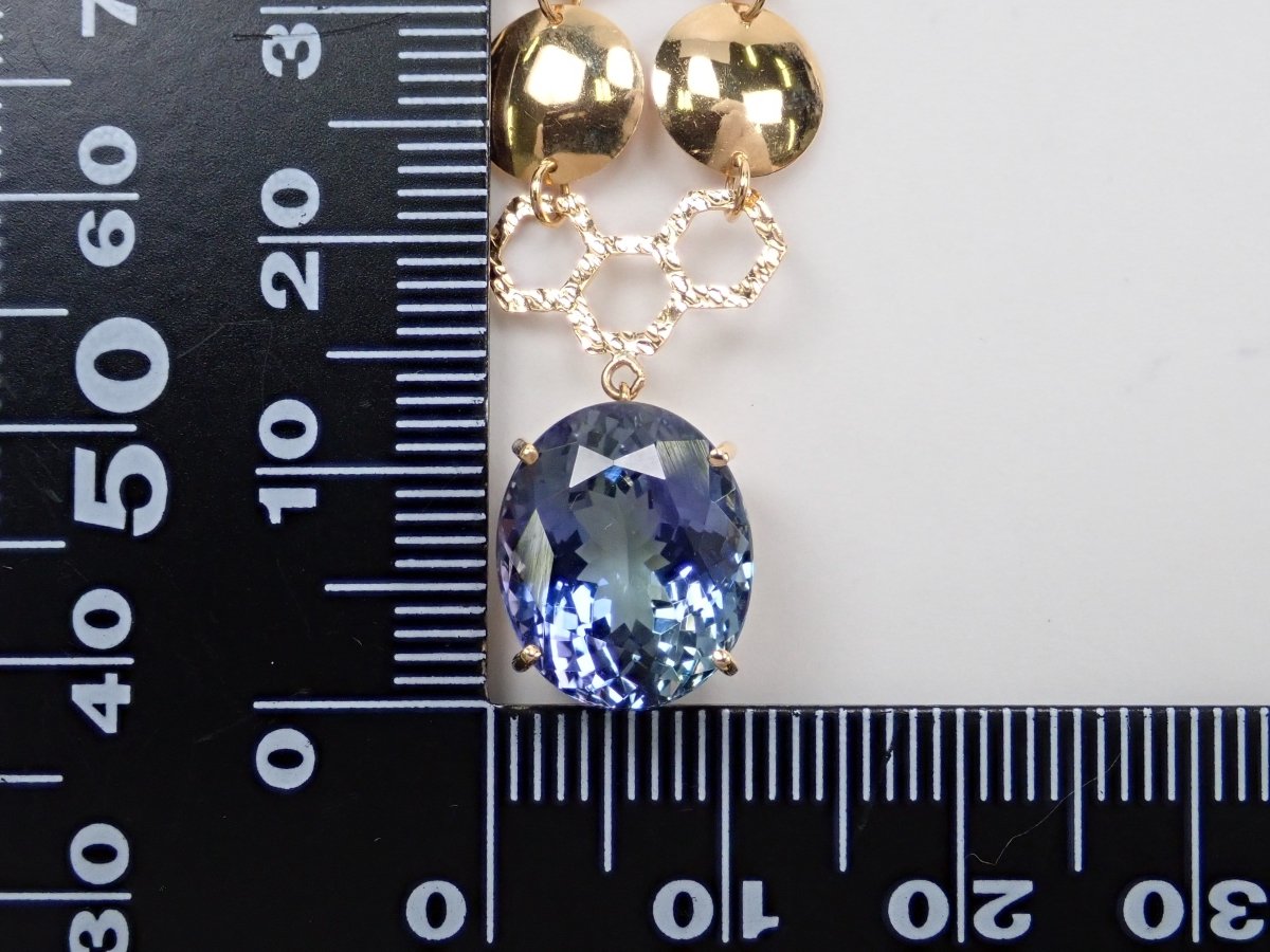 K18バイカラータンザナイト7.55ct ペンダント(ネックレス) - カラッツSTORE