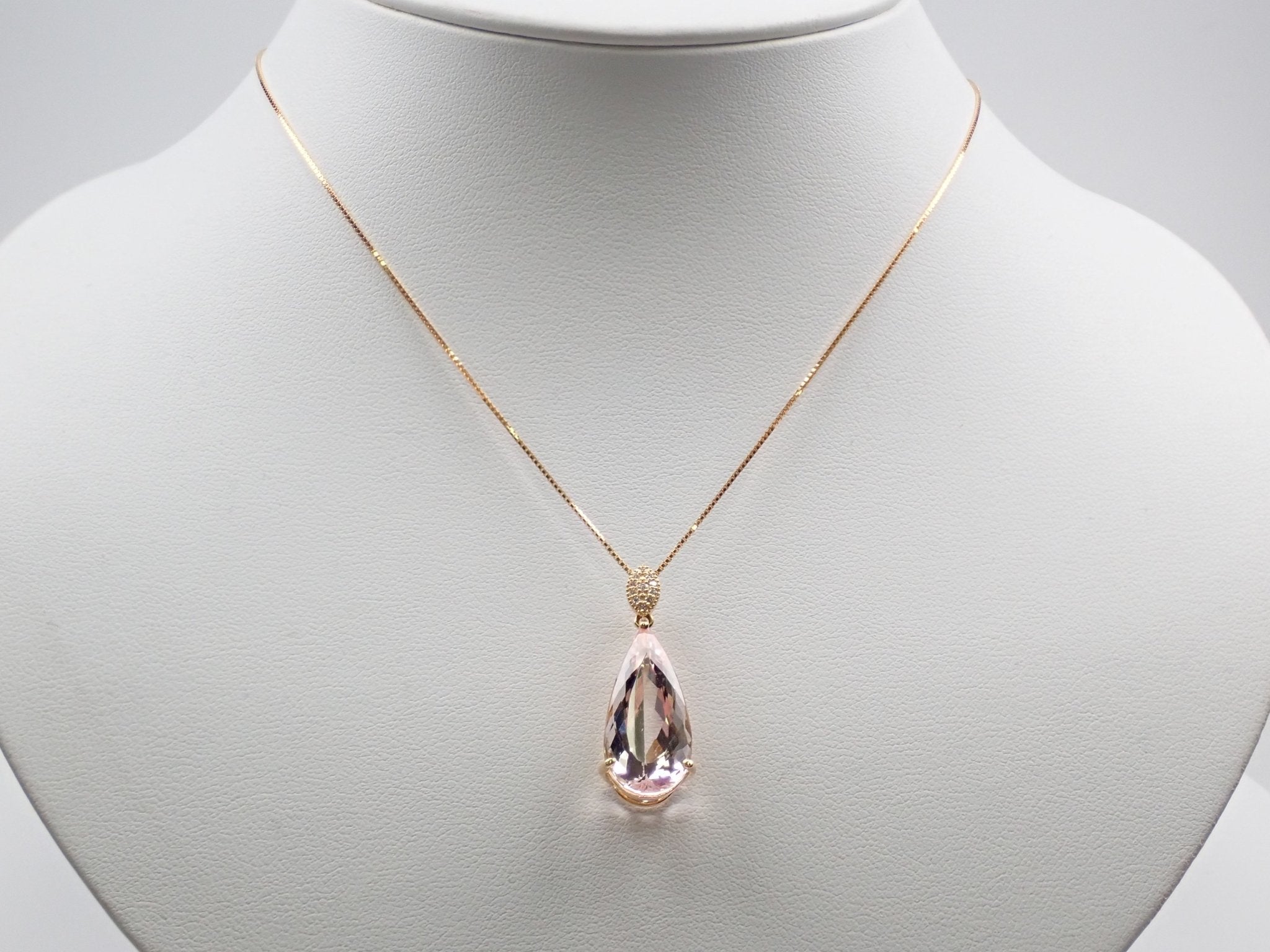 K18モルガナイト8.25ct ペンダント(ネックレス) - KARATZ STORE|カラッツSTORE