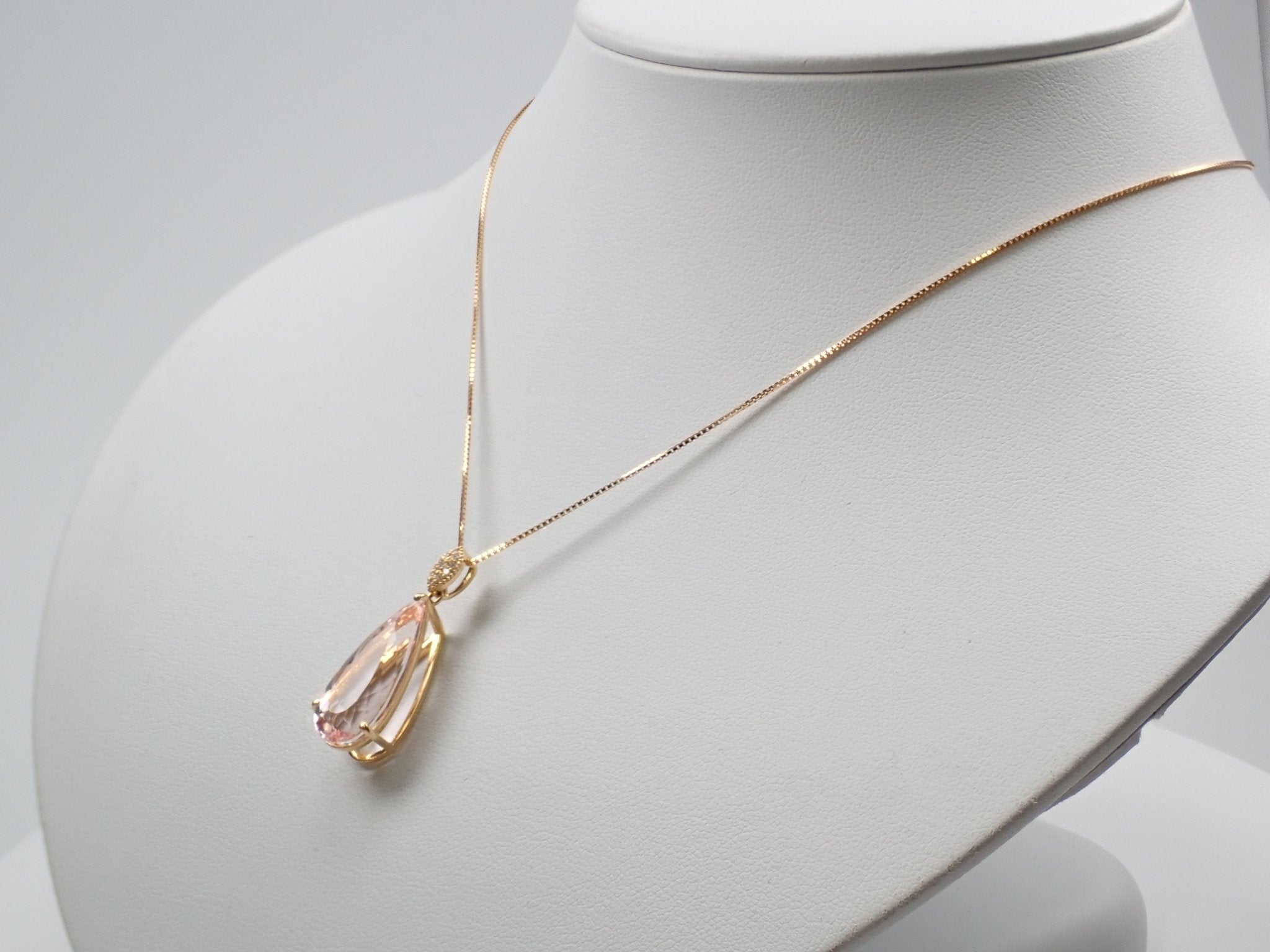 K18モルガナイト8.25ct ペンダント(ネックレス) - KARATZ STORE|カラッツSTORE