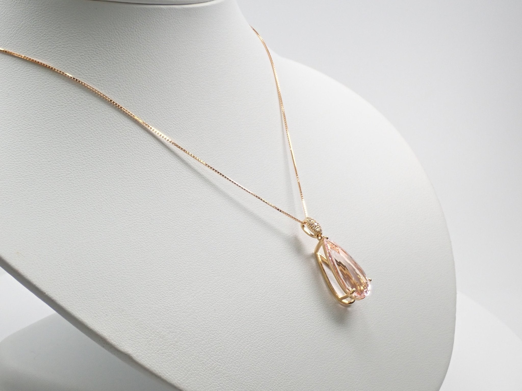 K18モルガナイト8.25ct ペンダント(ネックレス) - KARATZ STORE|カラッツSTORE