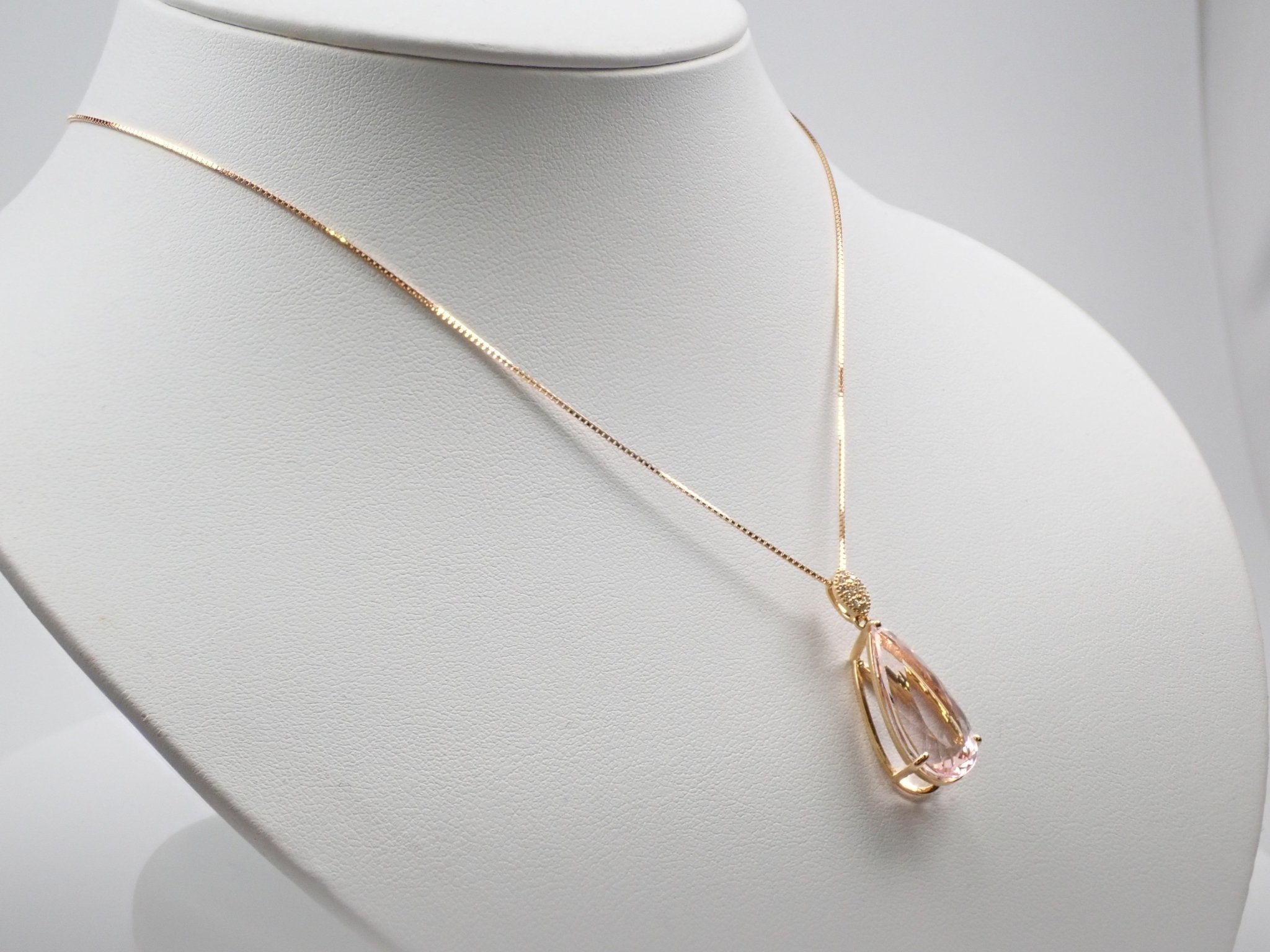 K18モルガナイト8.25ct ペンダント(ネックレス) - KARATZ STORE|カラッツSTORE