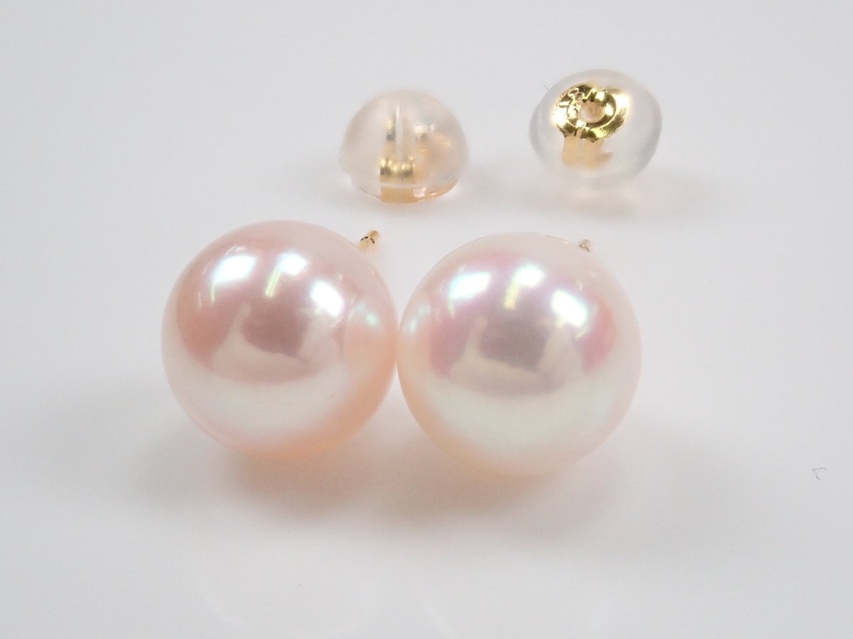 K18アコヤ真珠(アコヤパール)8mm ピアス - カラッツSTORE