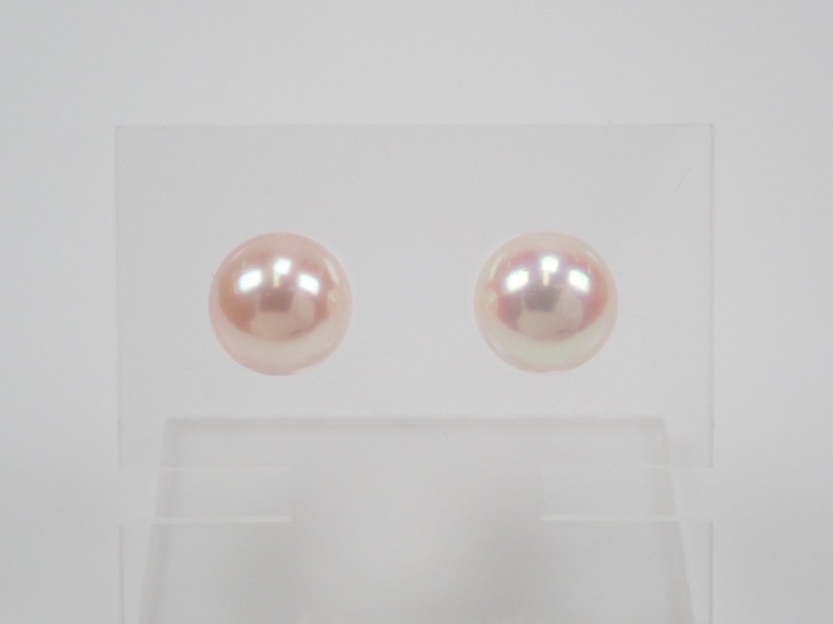 K18アコヤ真珠(アコヤパール)8mm ピアス - カラッツSTORE