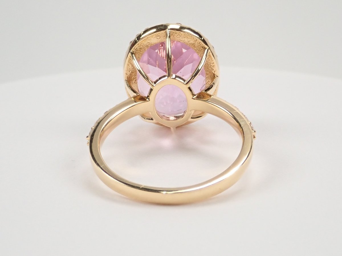 K18クンツァイト9.68ct リング - KARATZ STORE|カラッツSTORE